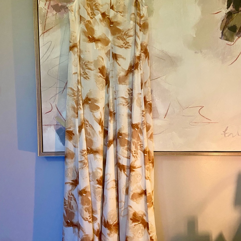 Gentle Fawn Cream and Brown Patterned Dress